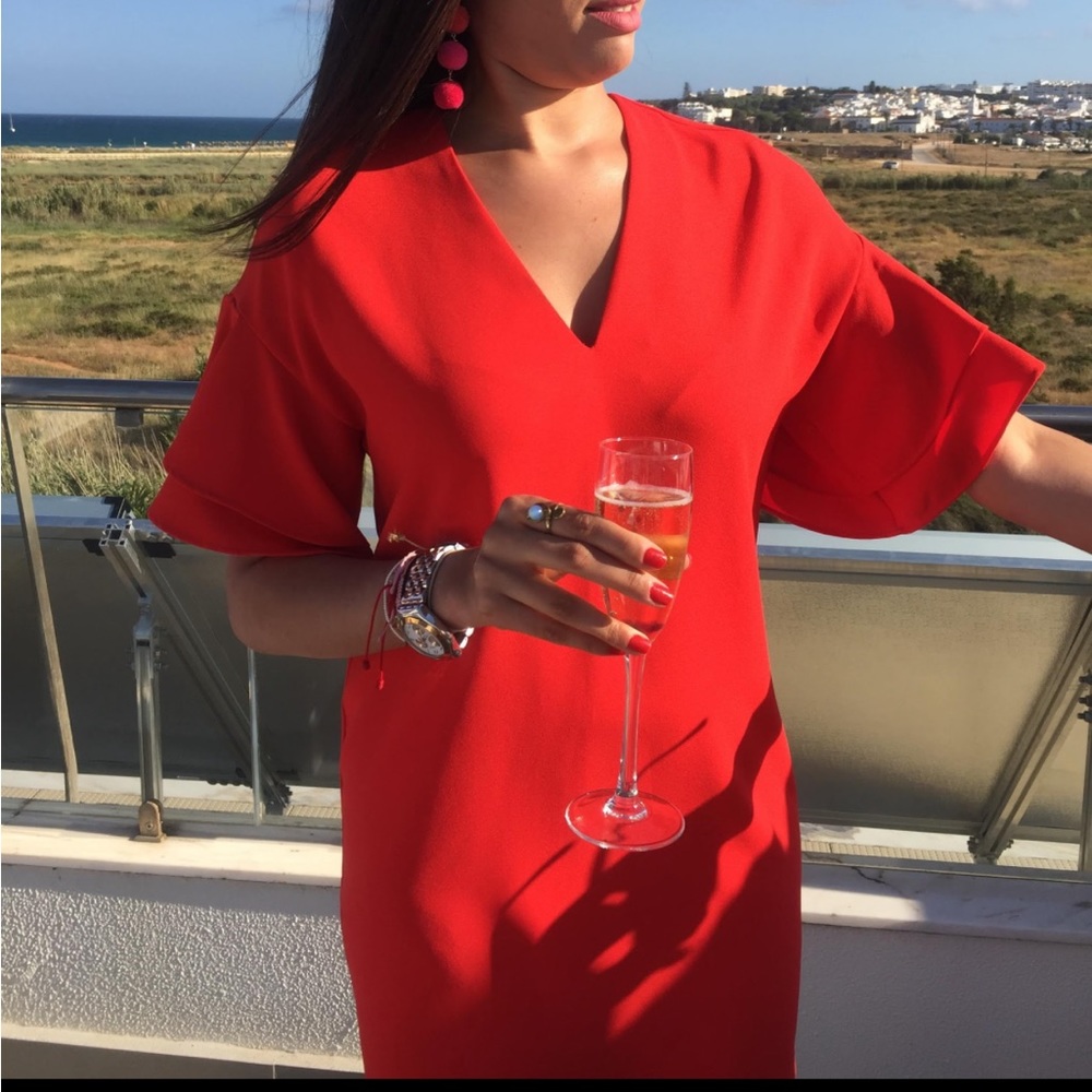 Small Zara red cocktail elegant dress